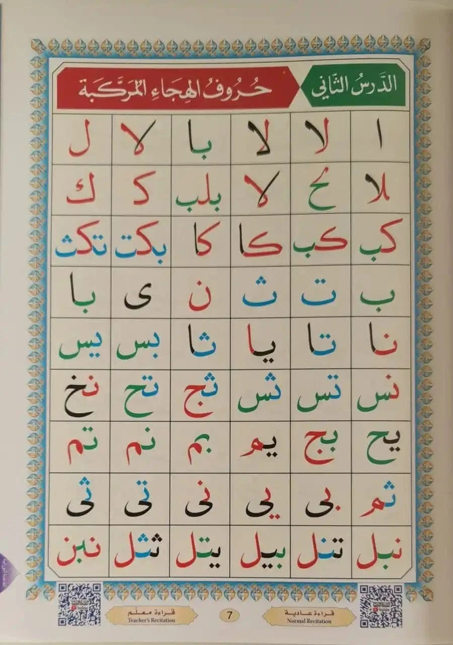 Al Qaida Nourania (Hafs), Nour Mohammad Haqqani, Petit Format, Version Arabe (15ème édition) - القاعدة النورانية - محمد حقاني Al-Forqâne Livre Méthode Nourania Al Qaida 038016020217 Librairie Musulmane Al-imen