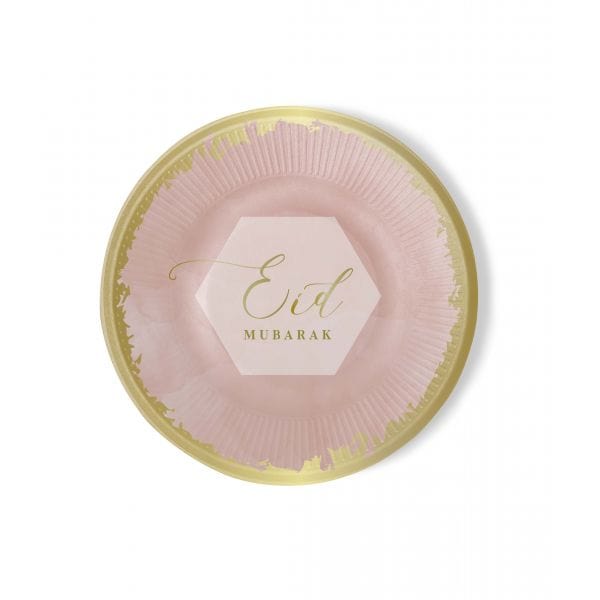 Assiettes Eid mubarak Hadieth Benelux Assiettes Rose 6013855430469 Librairie Musulmane Al-imen