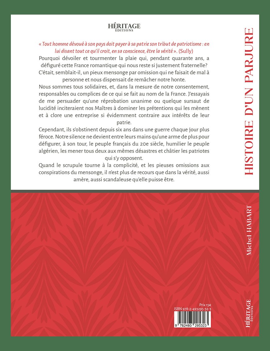 Histoire d'un parjure - Michel Habart - Héritage - Al-Bayyinah Al-Bayyinah Livre > Islam > Histoire du monde arabo-musulman 9782493295323 Librairie Musulmane Al-imen