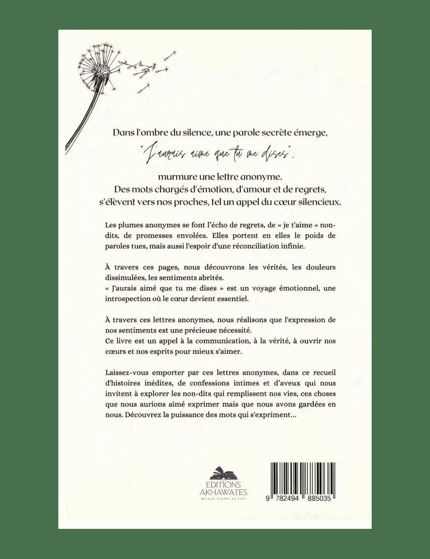 J'aurais aimé que tu me dises - Akhawates - Sana Sana Livre Islam Femme 9782494885035 Librairie Musulmane Al-imen