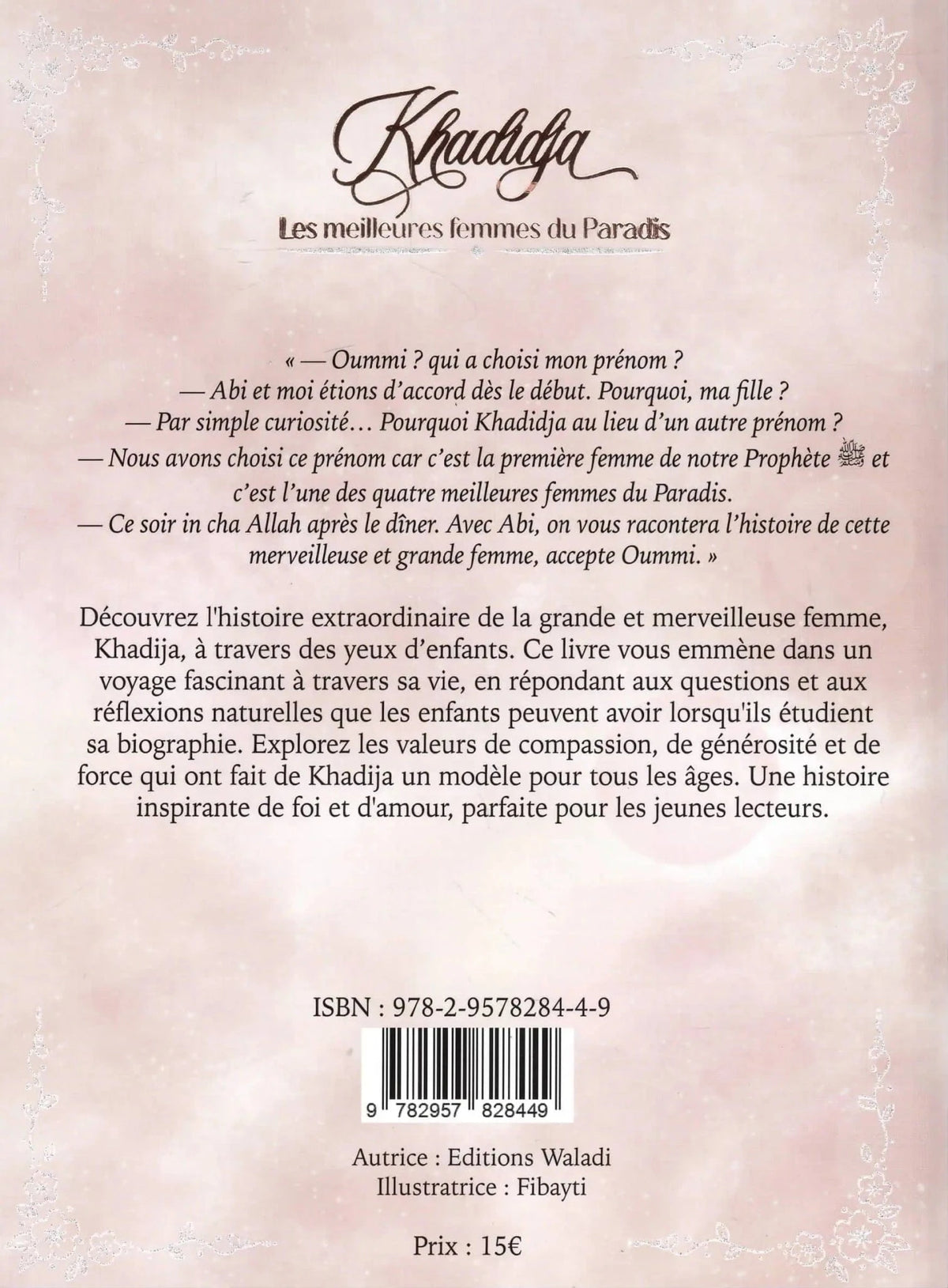 Livre Khadidja Une Des Meilleures Femmes Du Paradis