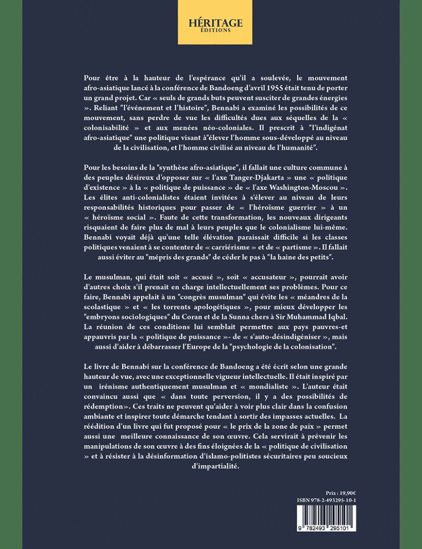 L'Afro-Asiatisme : conclusions sur la conférence de Bandoeng - Malek Bennabi - Héritage - Al-Bayyinah Al-Bayyinah Livre > Islam > Essai 9782493295101 Librairie Musulmane Al-imen