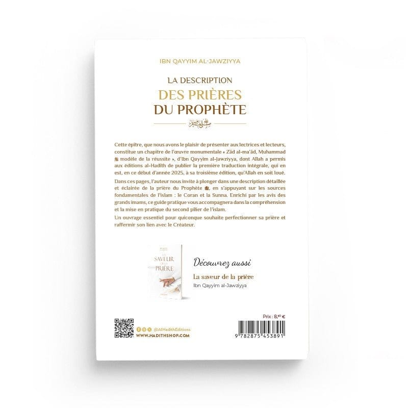 La Description des Prières du Prophète par Ibn Qayyim al-Jawziyya Al-Hadîth Livre > Islam 9782875453891 Librairie Musulmane Al-imen
