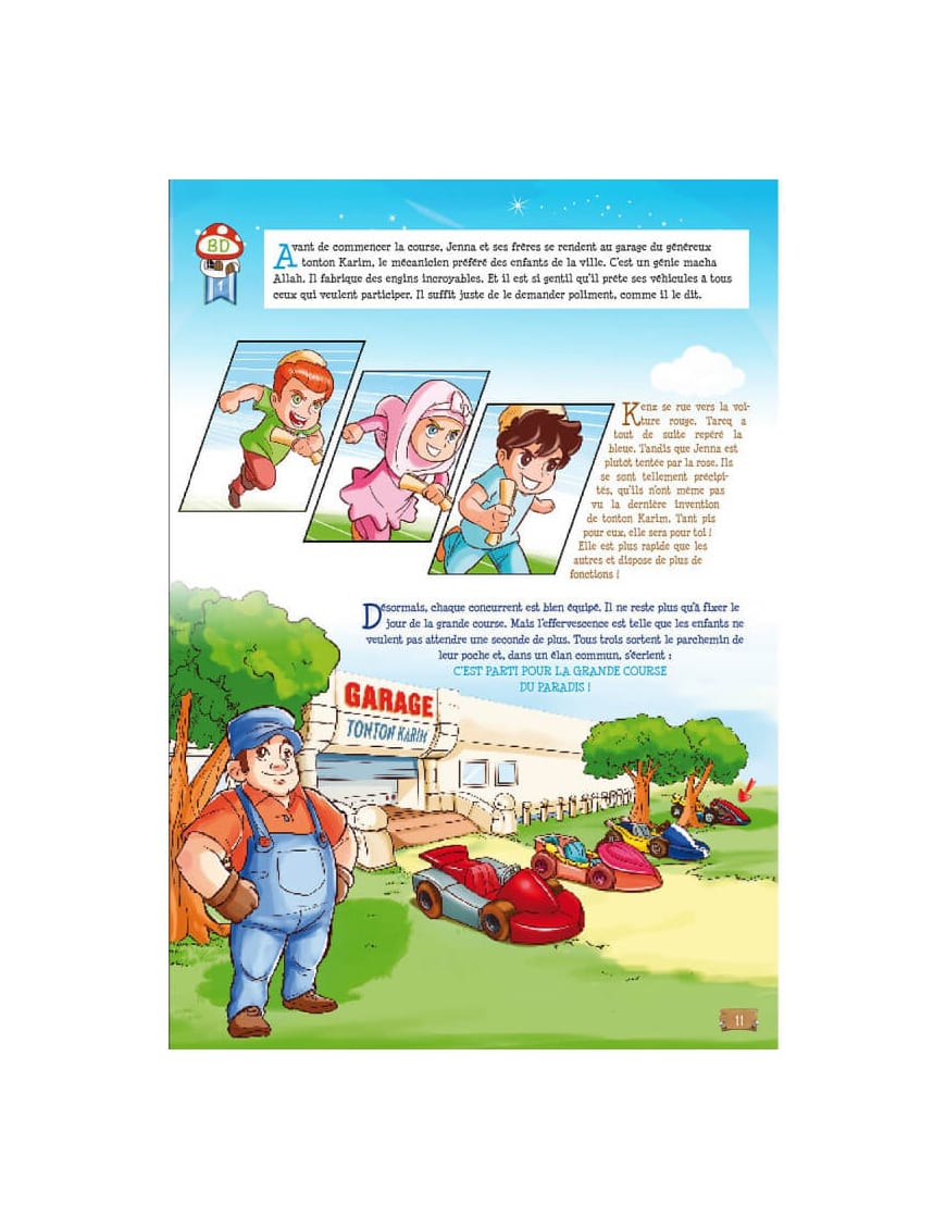 La grande course vers le Paradis - bande dessinée et jeu éducatif - Sana Sana Livre Islam Enfant 9782356330956 Librairie Musulmane Al-imen