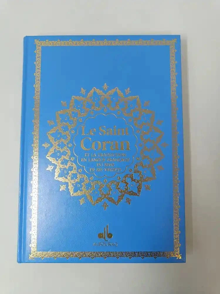 Le Saint Coran Bilingue (Arabe - Français) - Format (14x20 cm) - Éditions Al Bouraq Al Bouraq Coran Bleu Ciel 9791022506960 Librairie Musulmane Al-imen