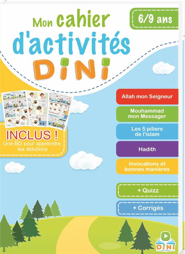 Mon Cahier D'activités Dini 6-9 Ans - Dini En Ligne Dini Livre Islam Enfant 9782487395015 Librairie Musulmane Al-imen