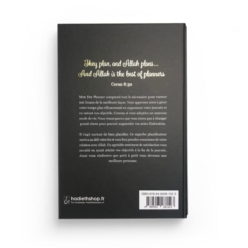 Mon Deen Planner en Français - Couleur Noir Hadieth Benelux Livre Islam Femme 9789493281523 Librairie Musulmane Al-imen