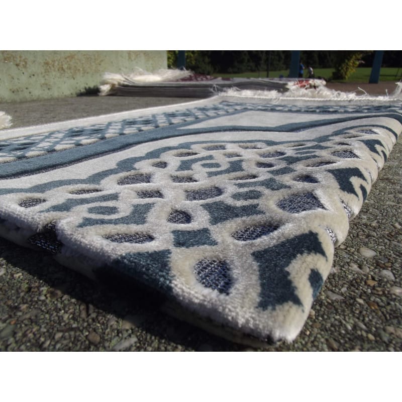 Tapis de Prière Velours Violet - Contour Géométrique SANA Sana Tapis de prière > Velours 3700495404600 Librairie Musulmane Al-imen