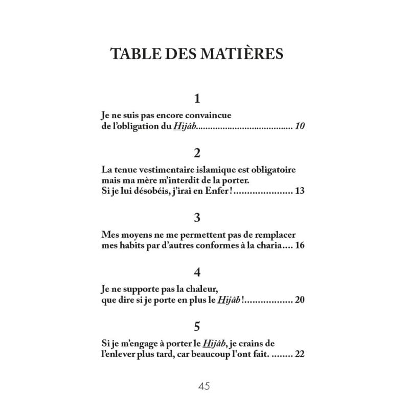 10 prétextes pour ne pas porter le Hijâb - Huwaydâ Ismâ‘îl - éditions Al-Hadîth Al-Hadîth Livre Islam Femme 9782875453037 Librairie Musulmane Al-imen