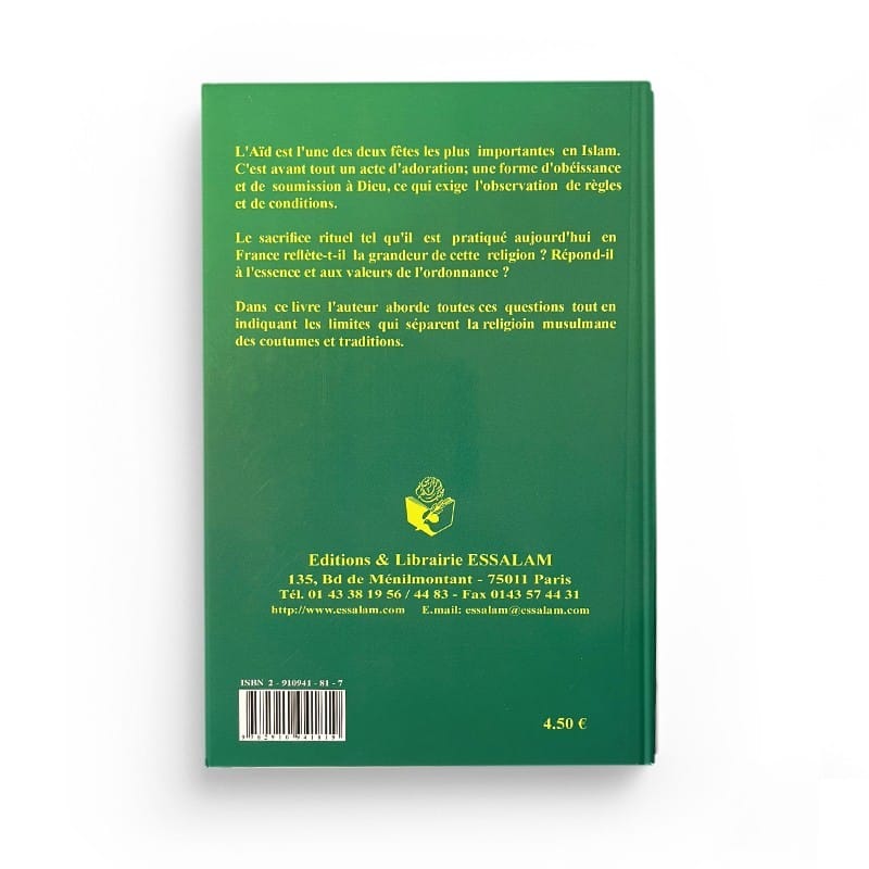 Aïd al-adhâ fête du sacrifice d'Abraham - Sami Abdessalam - Editions ESSALAM Essalam Livres > Islam > Hadith 9782910941819 Librairie Musulmane Al-imen