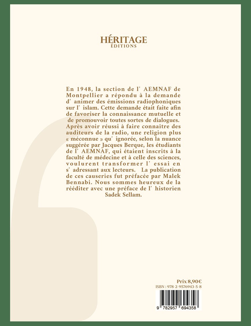 Causeries sur l'islam - collectif - Héritage éditions - Al-Bayyinah Al-Bayyinah Livre Islam Mariage 9782957694358 Librairie Musulmane Al-imen