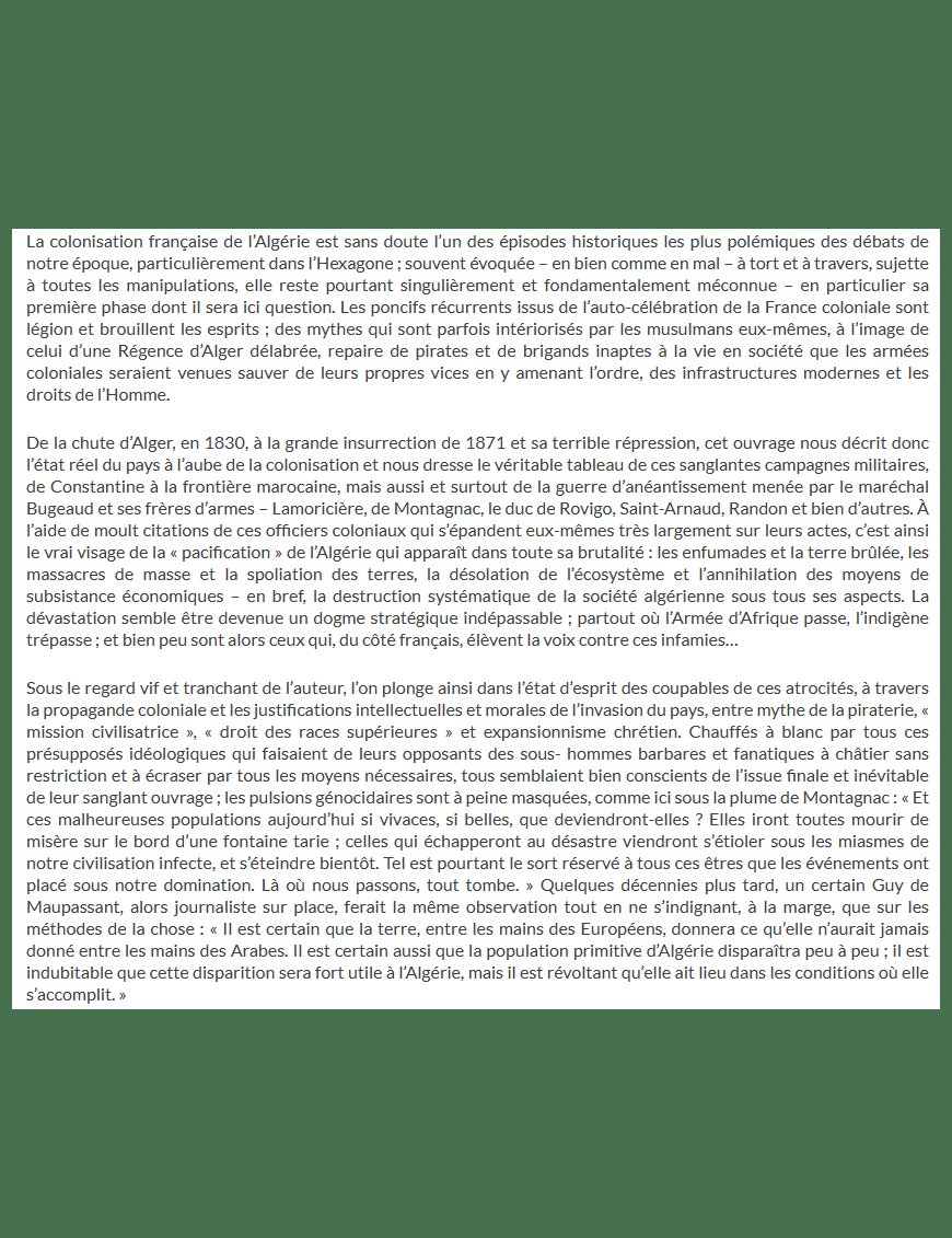 Colonisation & Résistance : Algérie (1830-1871) - S.E Zaimeche Al-Djazairi - Editions Ribât - Éditions Ribât Ribât Livre > Islam > Histoire du monde arabo-musulman 9782491948016 Librairie Musulmane Al-imen