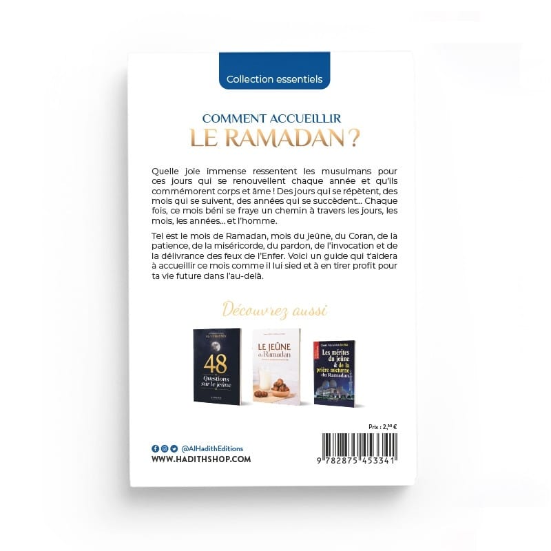 Comment accueillir le ramadan ? - Azharî Ahmad Mahmûd - éditions Al-Hadîth Al-Hadîth Livre > Islam > Ramadan 9782875453341 Librairie Musulmane Al-imen