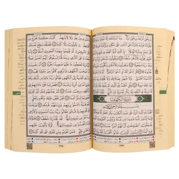 Coran Tajwid En Arabe - Index Des Mots Du Coran - Hafs 35x50cm Vert Al - imen