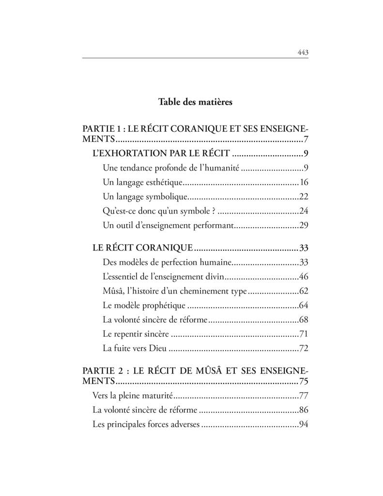 Du cheminement spirituel de Mûsâ - Aïcha B. Abdelkader Tawhid Livre > Islam > Foi et Spiritualité 9782848624402 Librairie Musulmane Al-imen