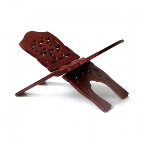 Grand porte Coran en bois avec motifs décoratifs cuivrés - 18pouces (45cm) Mudo Porte Coran 5430000168557 Librairie Musulmane Al-imen