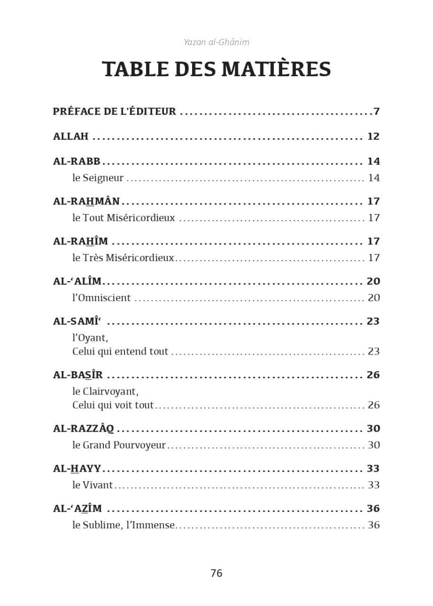 L'Éducation par les Noms d'Allah - Comment faire Aimer Allah à Nos Jeunes par Yazan al-Ghânim Al-Hadîth Livre > Islam 9782875453747 Librairie Musulmane Al-imen