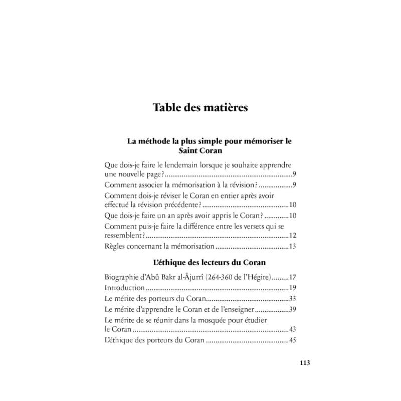 L'ÉTHIQUE DES LECTEURS DU CORAN - Al-Bayyinah Al-Bayyinah Livres > Islam > Coran 9782385550622 Librairie Musulmane Al-imen