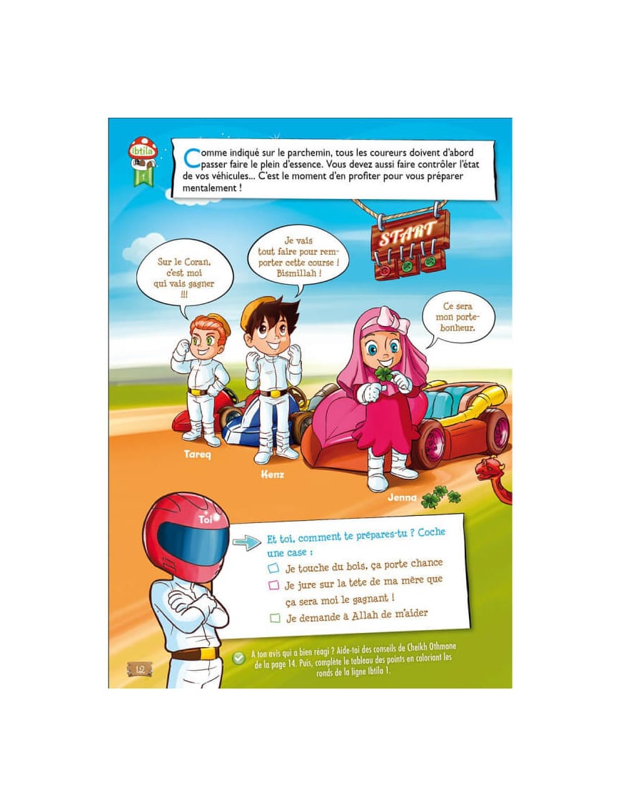 La grande course vers le Paradis - bande dessinée et jeu éducatif - Sana Sana Livre Islam Enfant 9782356330956 Librairie Musulmane Al-imen