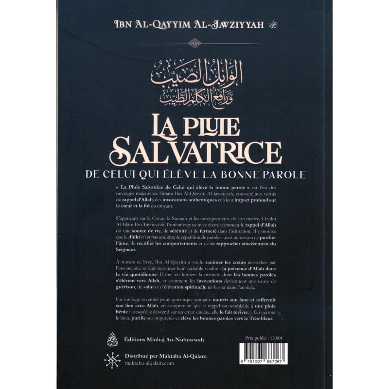 La Pluie Salvatrice de Celui qui élève la bonne parole - Ibn Al-Qayyim Minhaj an-nubuwwah Livre > Islam 9791097687267 Librairie Musulmane Al-imen