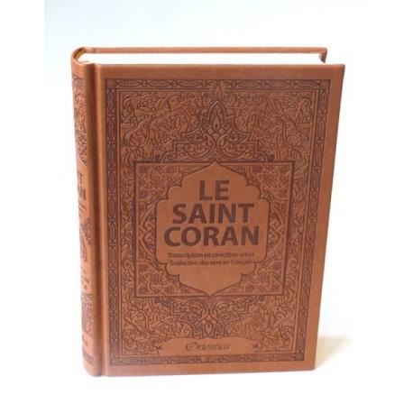 Le Saint Coran - Arabe / Français / Phonétique - Couverture en cuir couleur Marron Orientica Coran / Qur'an > Arabe Français Phonétique 9782356352033 Librairie Musulmane Al-imen