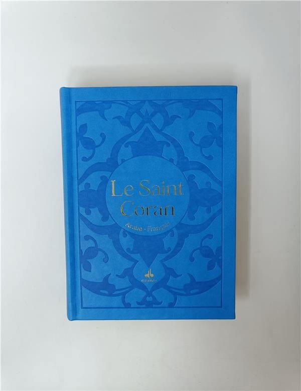 Le Saint Coran Bilingue (Arabe - Français) (Pages Dorures) - Al Bouraq Al Bouraq Coran Bleu Ciel 9791022507202 Librairie Musulmane Al-imen