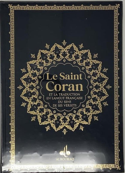 Le Saint Coran (Bilingue) et la traduction en langue française du sens de ses versets (20 x 28 cm) (Pages Arc - en - ciel) Noir Al - imen