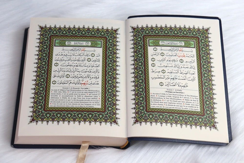 Le Saint Coran Bilingue français/arabe de poche (Couverture simili-cuir flexible vert-foncé) - Orientica Orientica Coran 5430000214711 Librairie Musulmane Al-imen