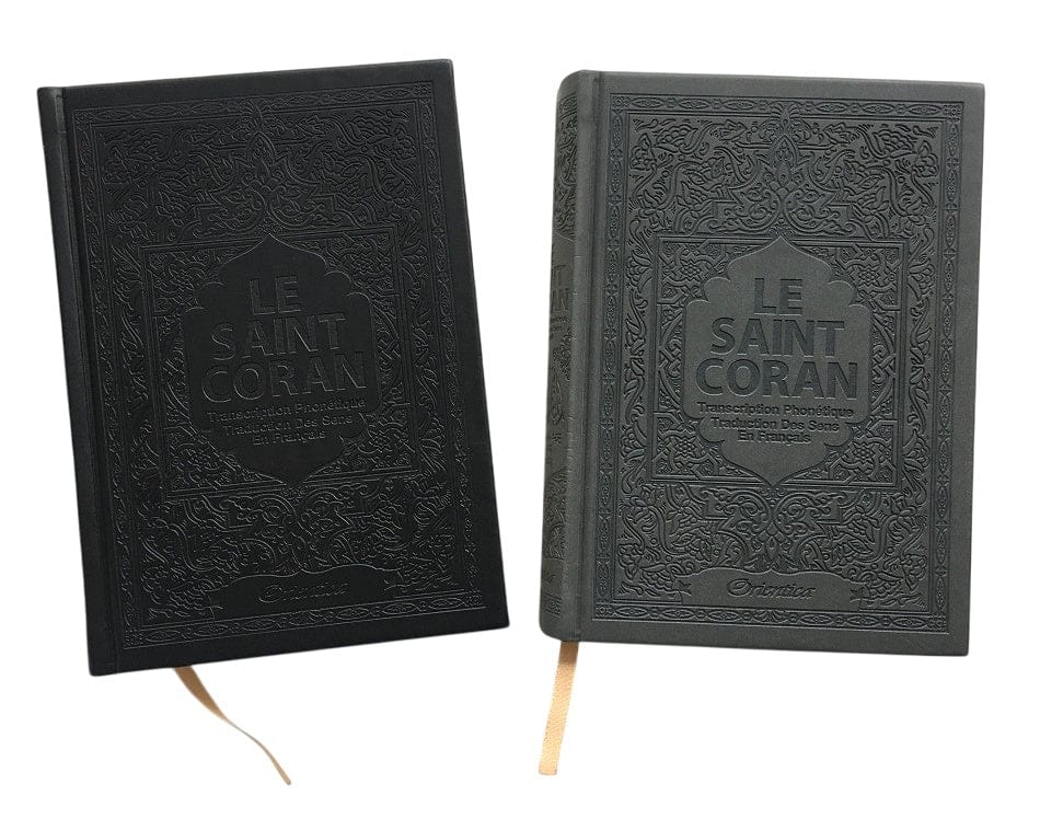 Le Saint Coran en Cuir Gris — Traduction Française & Transcription Phonétique | Édition de Luxe | Orientica Orientica Coran / Qur'an > Arabe Français Phonétique 9782356352507 Librairie Musulmane Al-imen