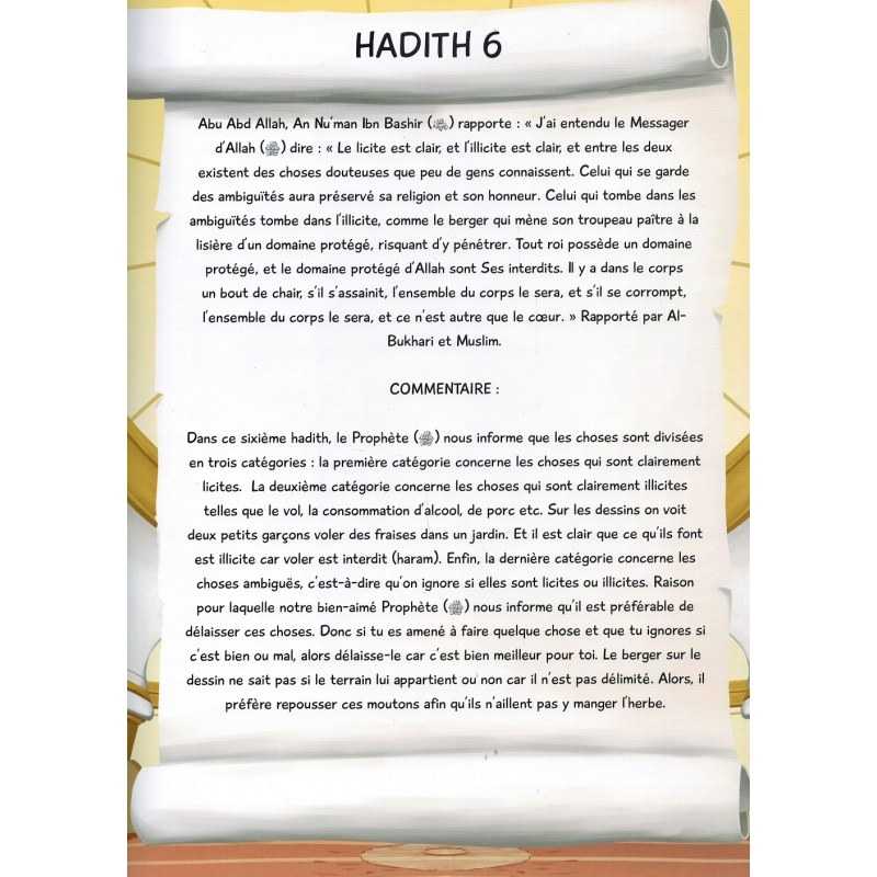 Les 40 Hadiths An-Nawawi - Illustré et commenté pour les Enfants (Arabe/Français) MuslimKid Livre Islam Enfant 9782493483140 Librairie Musulmane Al-imen