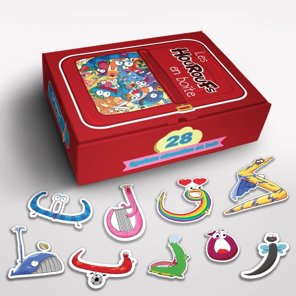Les Houroufs en boite - 28 Figurines aimantées en bois Houroufs Jeu Islam 9782956820031 Librairie Musulmane Al-imen