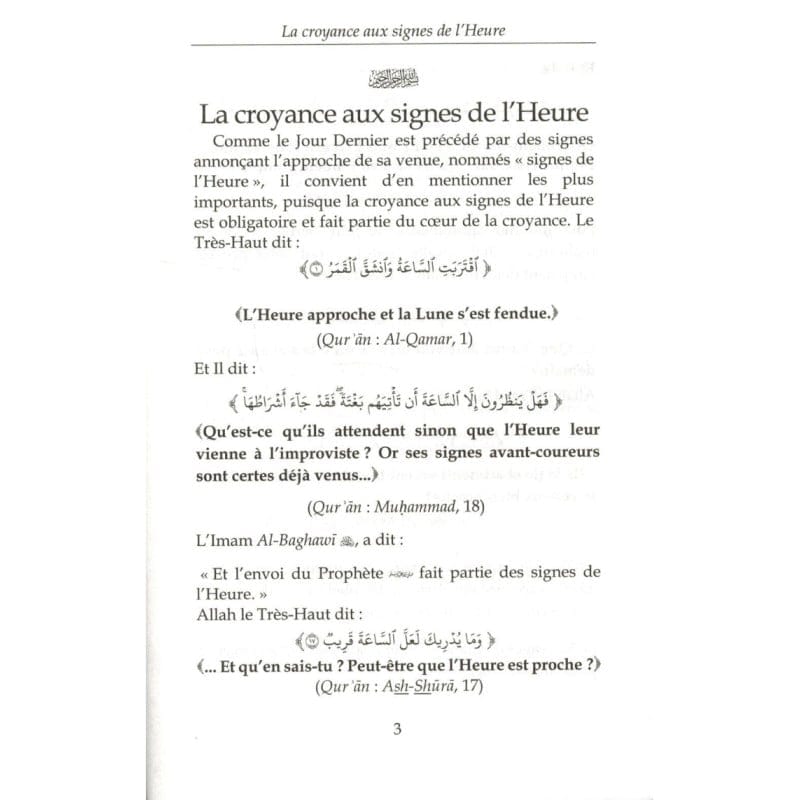 LES SIGNES DE L'HEURE - Al-Bayyinah Al-Bayyinah Livres > Islam > Hadith 9782914455638 Librairie Musulmane Al-imen
