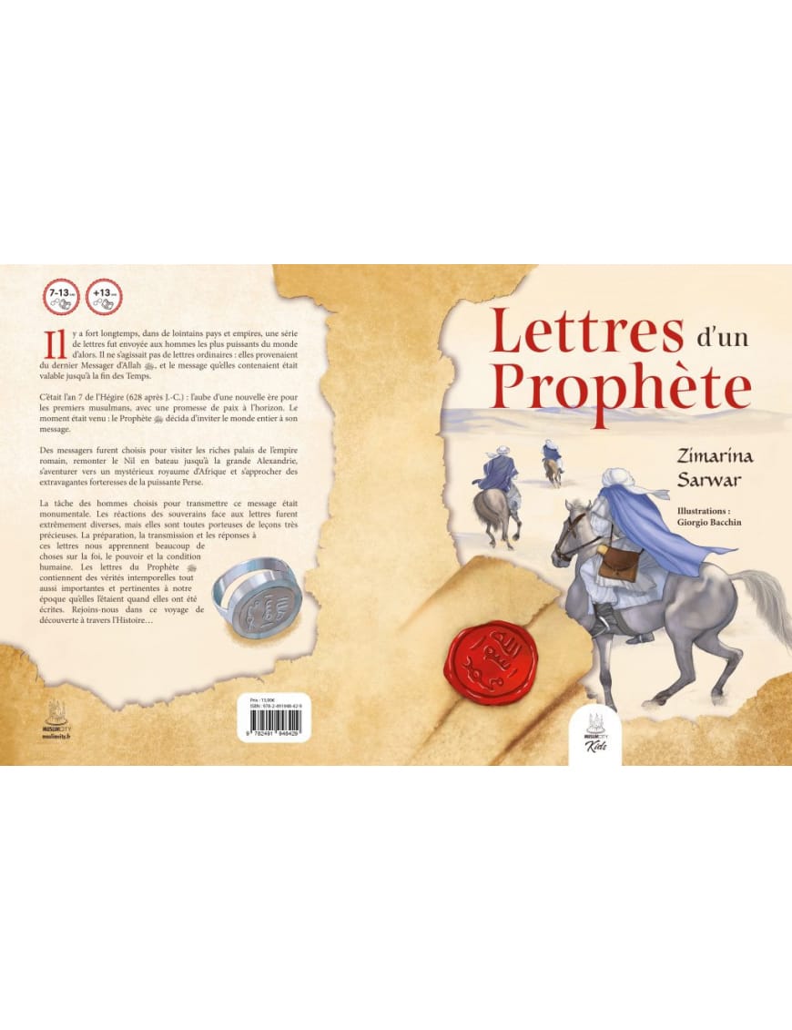 Lettres d'un Prophète - Zimarina Sarwar - MuslimCity - Éditions Tasnîm Tasnîm Livre > Islam > Foi et Spiritualité 9782953220070 Librairie Musulmane Al-imen
