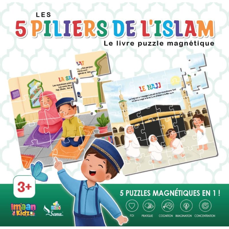 Livre Puzzle Magnétique 5 Piliers Islam - Sana Kids Sana Jeu Islam 9782356337009 Librairie Musulmane Al-imen