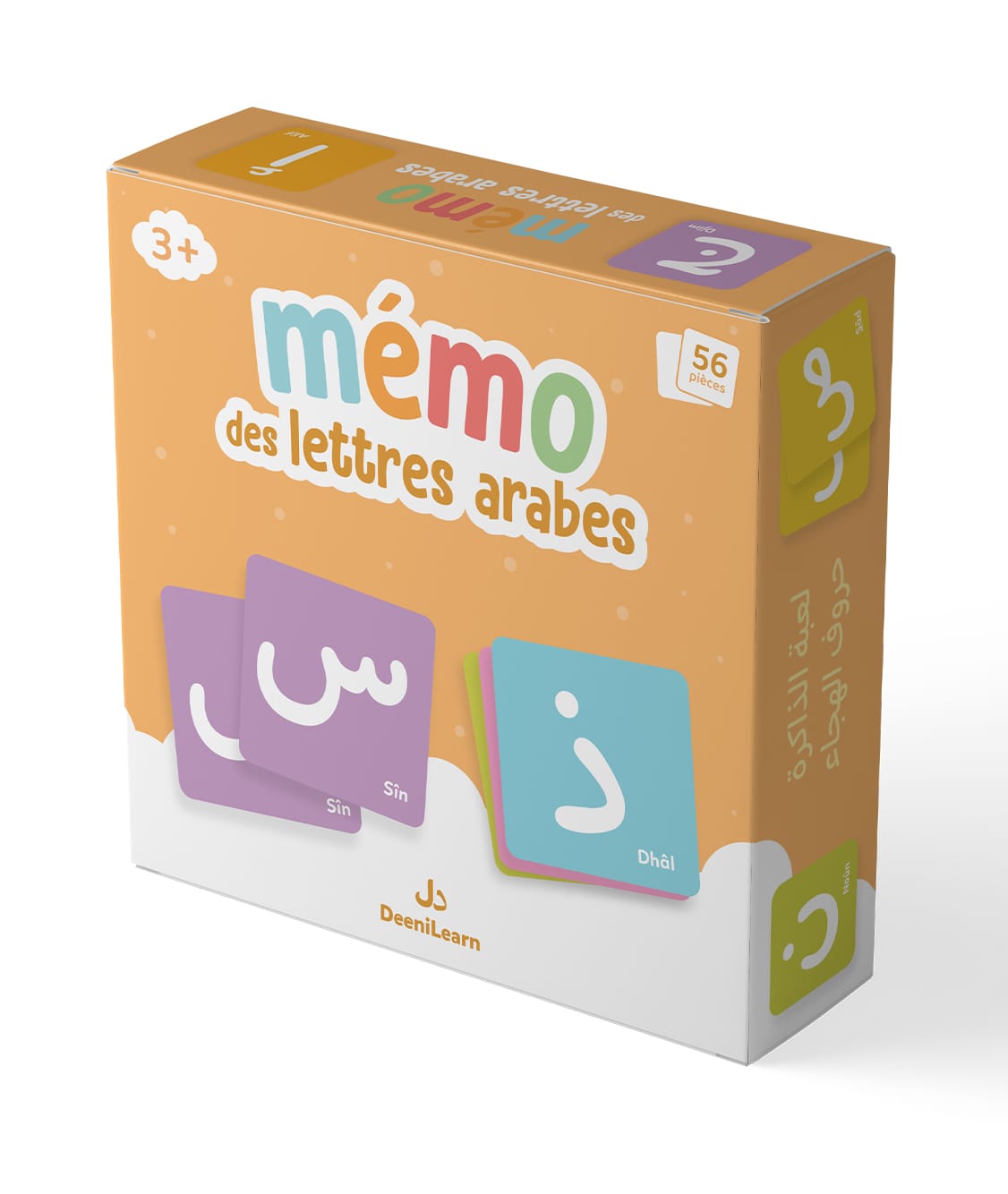 Mémo des lettres arabes - DeeniLearn DeeniLearn Jeux éducatifs islamiques 9782931241264 Librairie Musulmane Al-imen