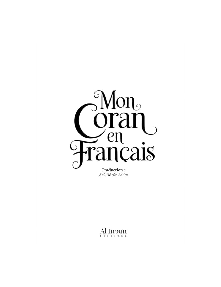 Mon Coran en français expliqué, tafsir - couleur blanc (Rigide) - Al Imam Al Imam Livres > Islam > Coran 4444636702367 Librairie Musulmane Al-imen