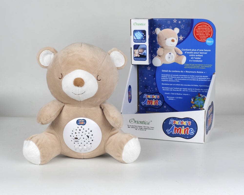 Nounours Amine — Doudou Ourson Veilleuse Coranique | Orientica | Peluche Islam Bébé Orientica Jeu Islam 3760090457388 Librairie Musulmane Al-imen