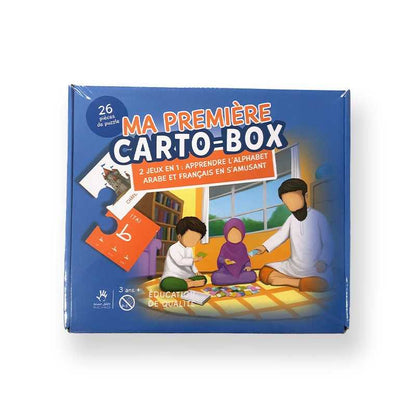 Puzzle Ma première carto - box - 2 jeux en 1 : Apprendre l'Alphabet Arabe et Français en s'amusant - Livres par édition par MuslimKid disponible chez Al - imen