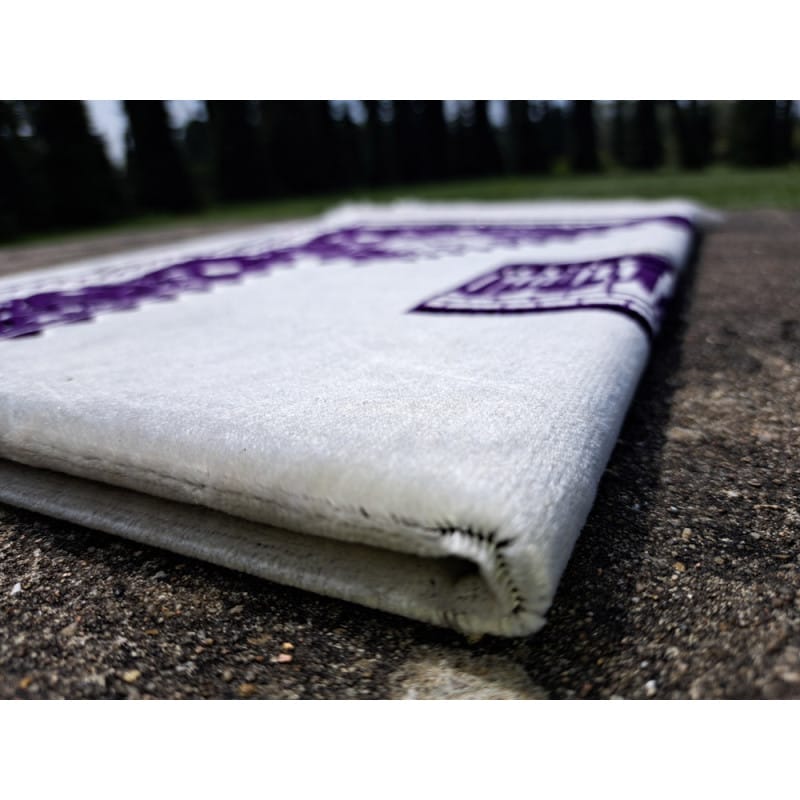 Tapis KAABA - Fond BLANC Motif VIOLET Sana Tapis de prière > Velours 3701633101344 Librairie Musulmane Al-imen