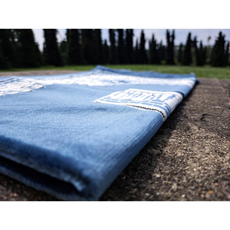 Tapis KAABA - Motif BLANC Fond BLEU ARDOISE Sana Tapis de prière > Velours 3701633101245 Librairie Musulmane Al-imen