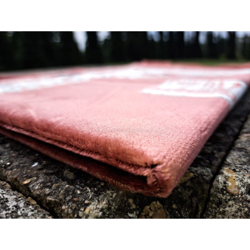 Tapis KAABA - Motif BLANC Fond MARRON SAUMON Sana Tapis de prière > Velours 3701633101238 Librairie Musulmane Al-imen