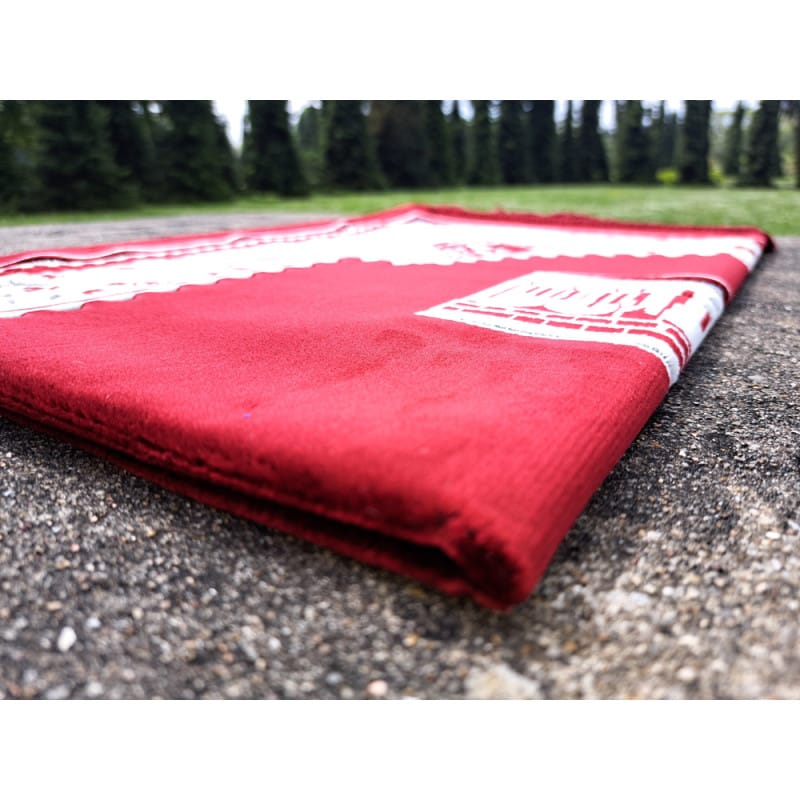 Tapis KAABA - Motif BLANC Fond ROUGE Espagne Sana Tapis de prière > Velours 3701633101276 Librairie Musulmane Al-imen